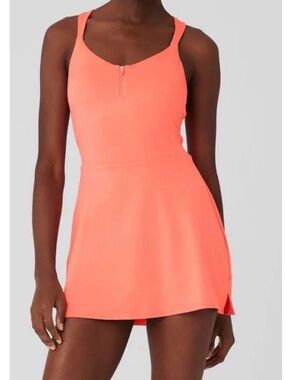 alo yoga orange dress Alo Yoga Soft Courtside Tennis Dress In Cantaloupe